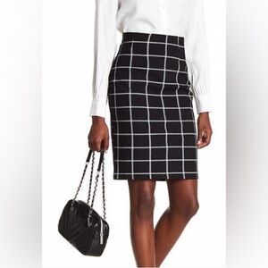 💥AMADNA CHELSEA WOMEN'S PLAID BLACK &WHITE PENCIL SKIRT, size 2-8
